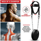 Rdx Neck Harness Weight Lifting Training, Head Harness Exerciser, 4Mm Padded Neck Builder, 90Cm Long Adjustable Steel Chain, Gym