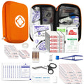 First Aid Kit Emergency Kit Camping Essentials Car-Home Orange First-Aid Bag - 277 Piece Emergency Supplies Hiking First Aid Kit