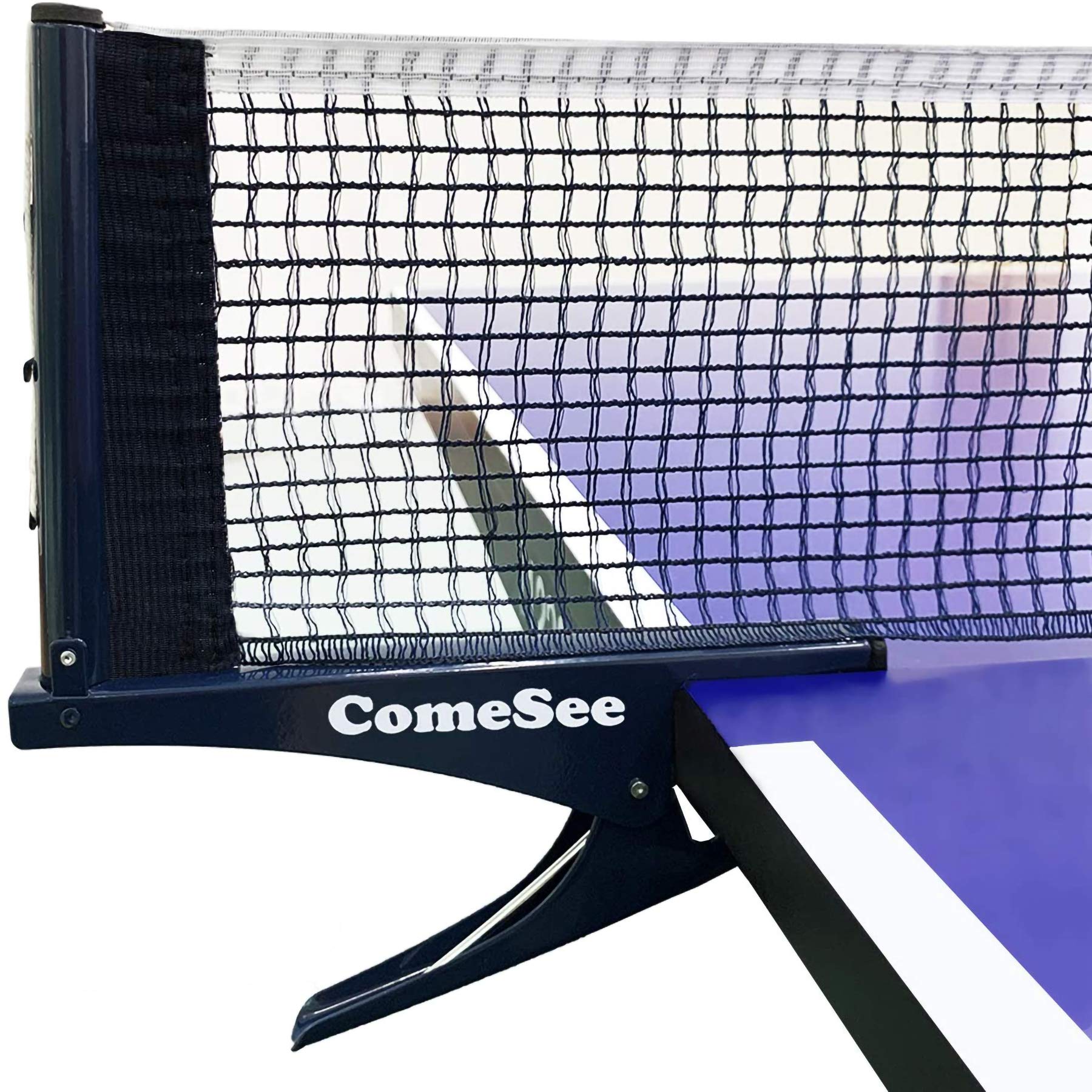 Comesee Kioos Collapsible Table Tennis Net Professional Steel Pingpong Net Clip Grip Mesh Training Competition Portable Tension 