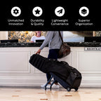 Sun Mountain Clubglider Meridian - Prestigious Golf Bag With Wheels For Ultimate Convenience - Heavy Duty Golf Travel Bag With D