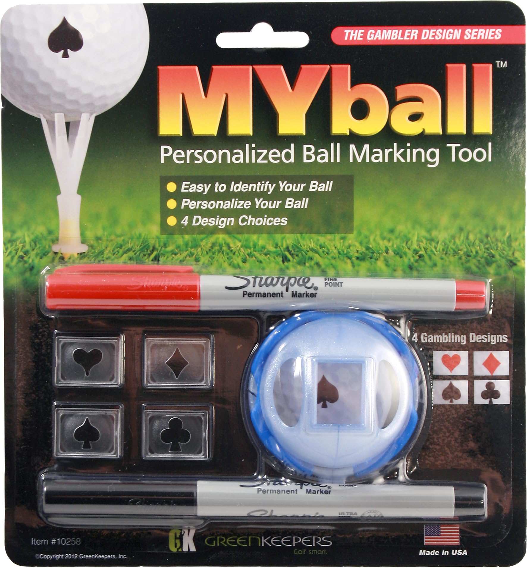 Green Keeper Myball Marking Tool, Gambler
