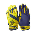 Louisville Slugger Savannah Bananas Youth Genuine V2 Batting Gloves - Yellow/Navy, Medium