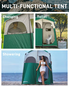 Kingcamp Shower Tent, Portable Privacy Tent Outdoor Camping 1/2 Room Toilet Tents With Shower Bag & Dressing Room For Travel Bea