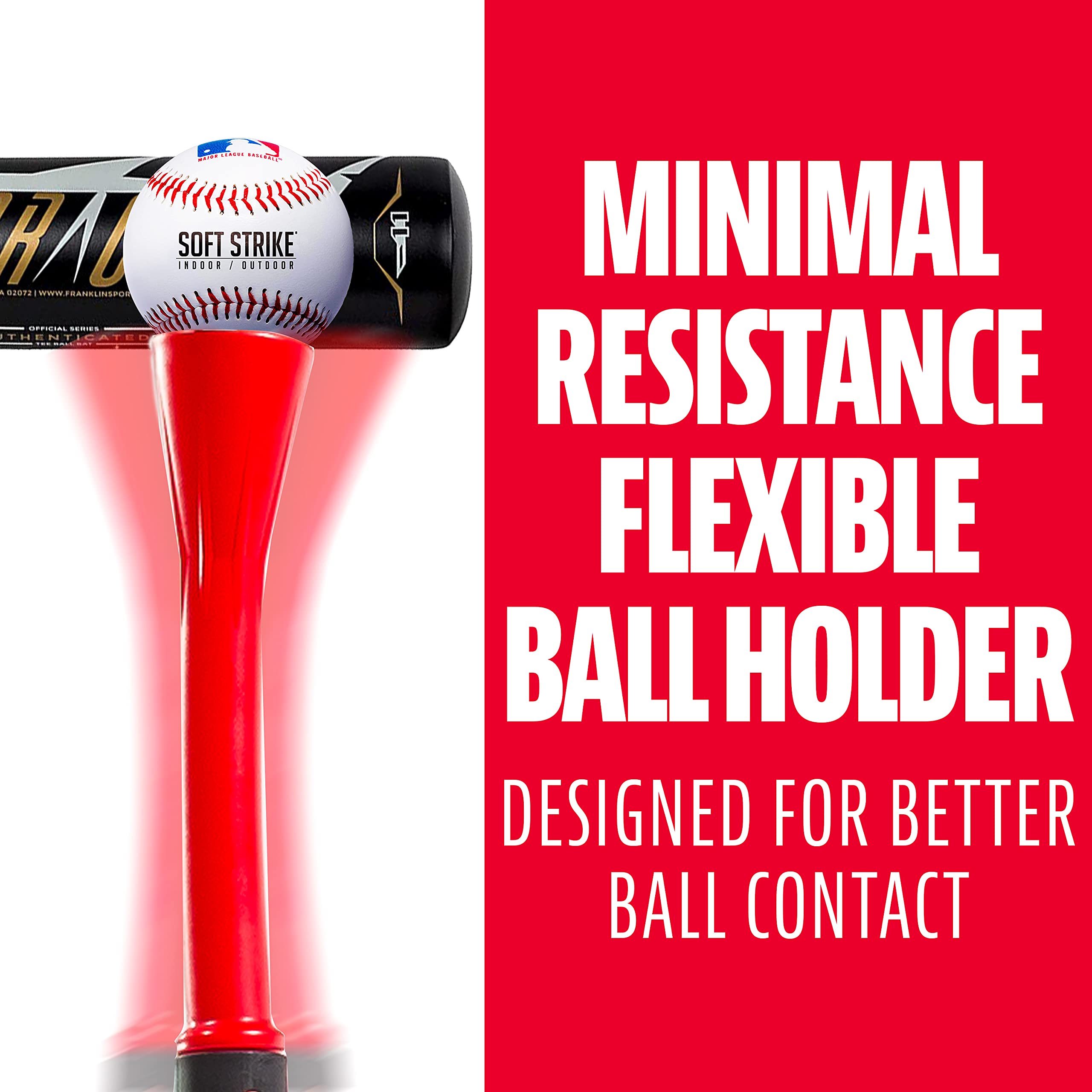 Franklin Sports Kids Teeball Batting Tee - Youth Baseball Tee Stand - Adjustable + Portable Hitting Practice Tee - Mlb Spring Sw
