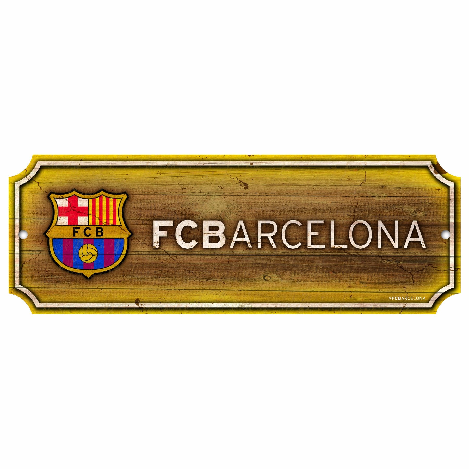 WinCraft Int'l Soccer Barcelona Football Club 6-by-17 Wood Traditional Sign