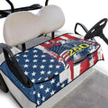 Knextrepoy Eagle Golf Cart Seat Covers 250 Years American Flag Golf Cart Cushion Covers Club Car Seat Towel Blanket with 4 Front