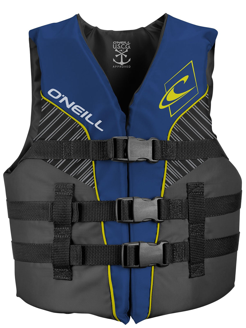 O'Neill Youth Superlite Uscg Life Vest,Pacific/Smoke/Black:Yellow,1Sz