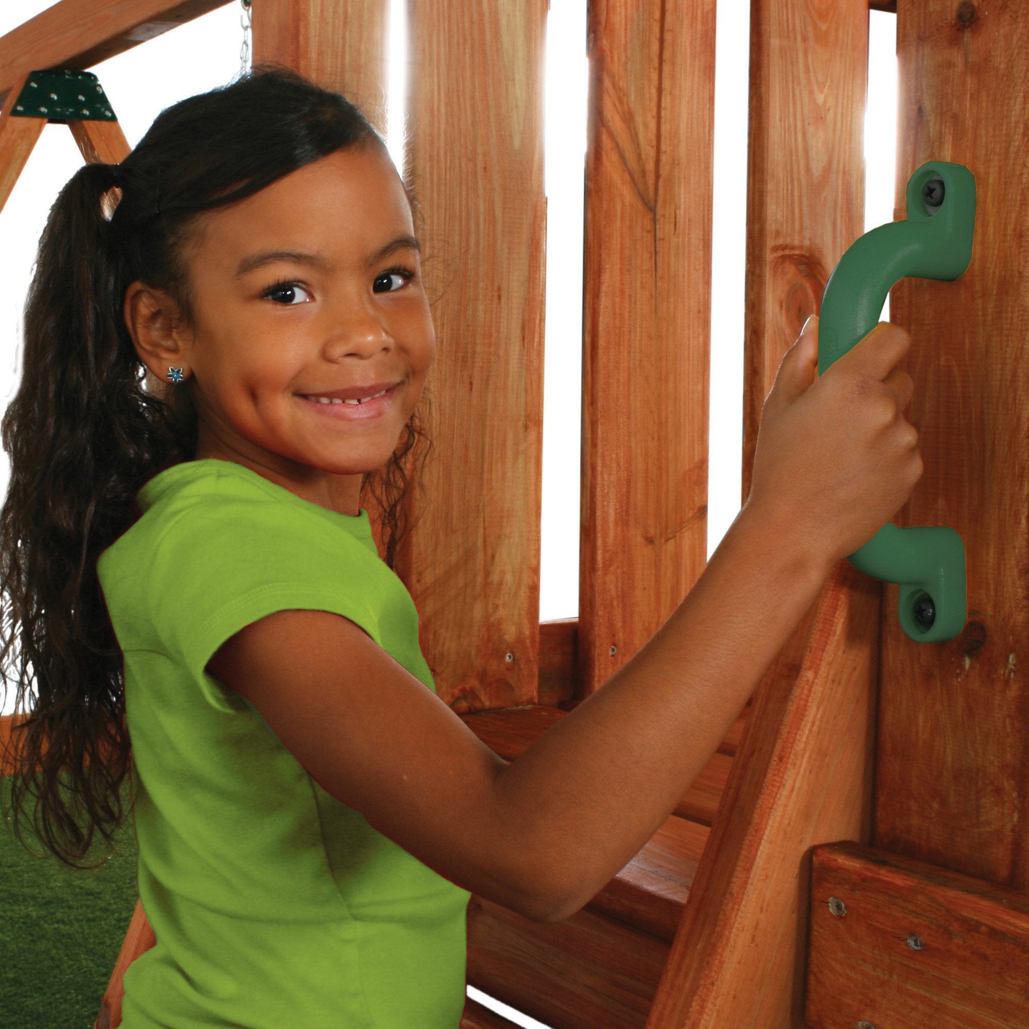 Swing-N-Slide Ws 4410 Plastic Safety Handles With Mounting Hardware For Swing Sets, Playhouses, Play Towers And Wooden Playsets,
