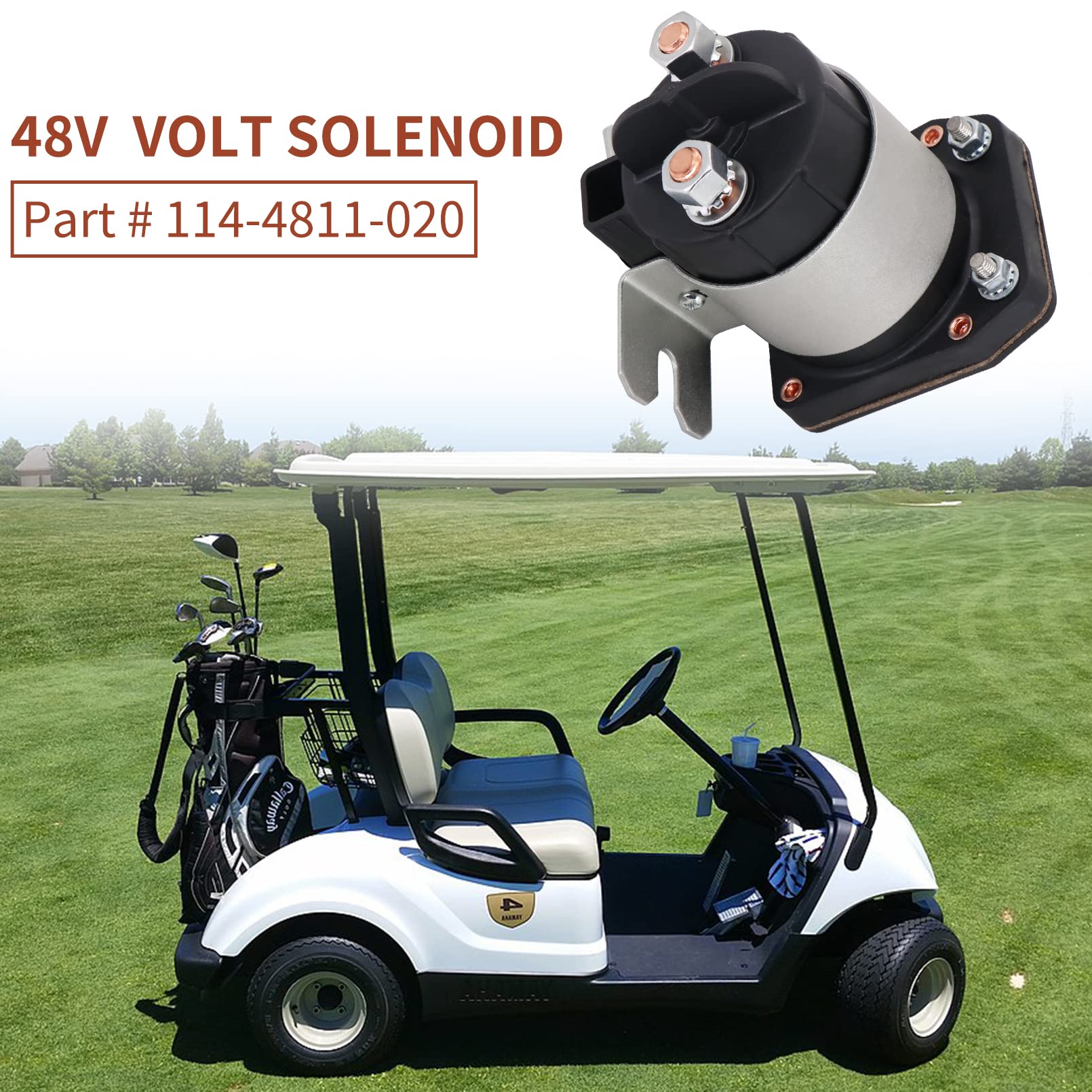 Dokili Solenoid 114-4811-020 48V 200 Amp Compatible With Trom.Betta For Some Electric Golf Cart