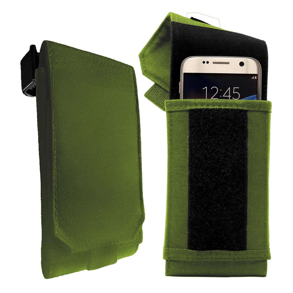 Clakit Smartphone Strap Pack - Backpack Shoulder Strap Pocket (Olive) - Backpack Attachment For Hikers, Travelers, Students, And