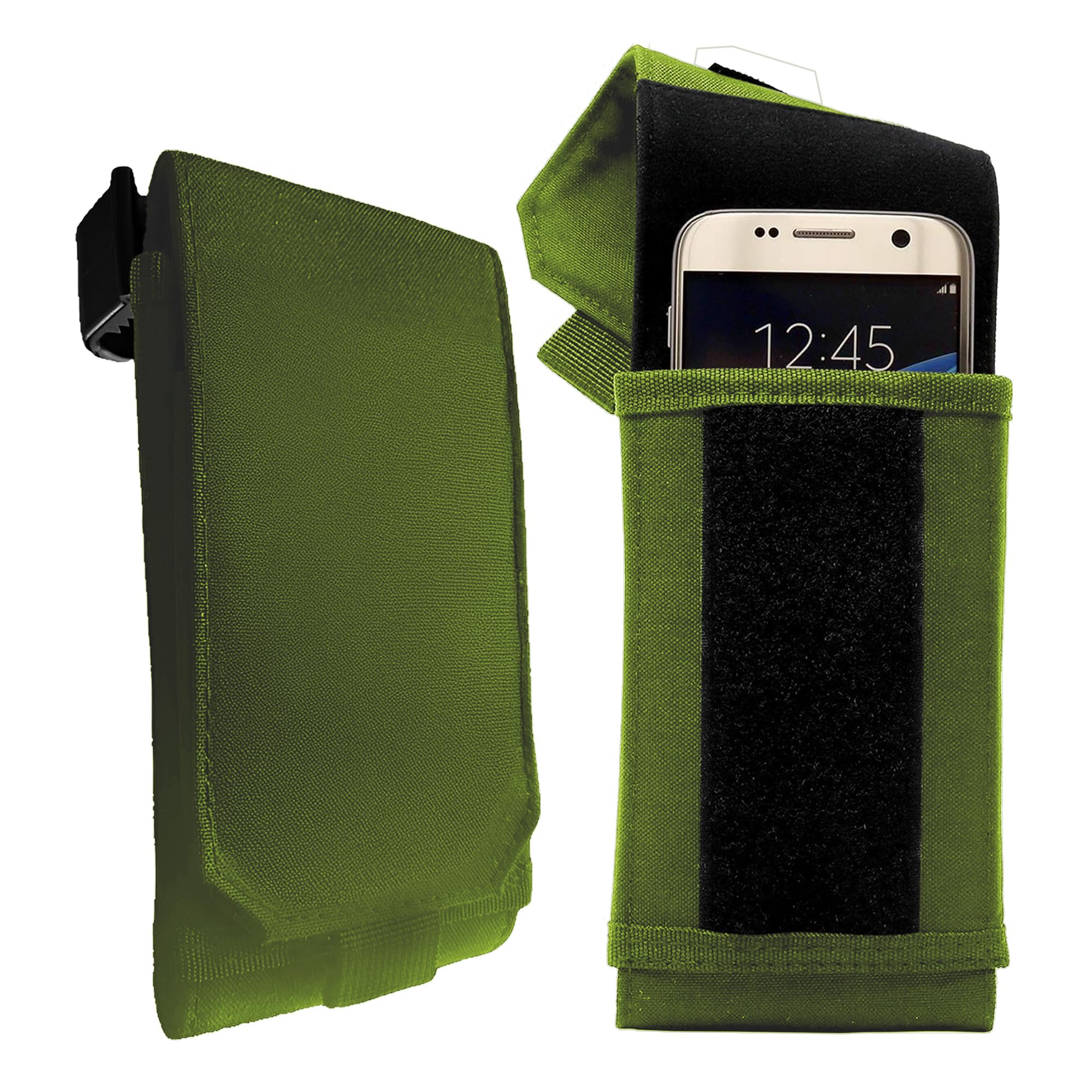 Clakit Smartphone Strap Pack - Backpack Shoulder Strap Pocket (Olive) - Backpack Attachment For Hikers, Travelers, Students, And