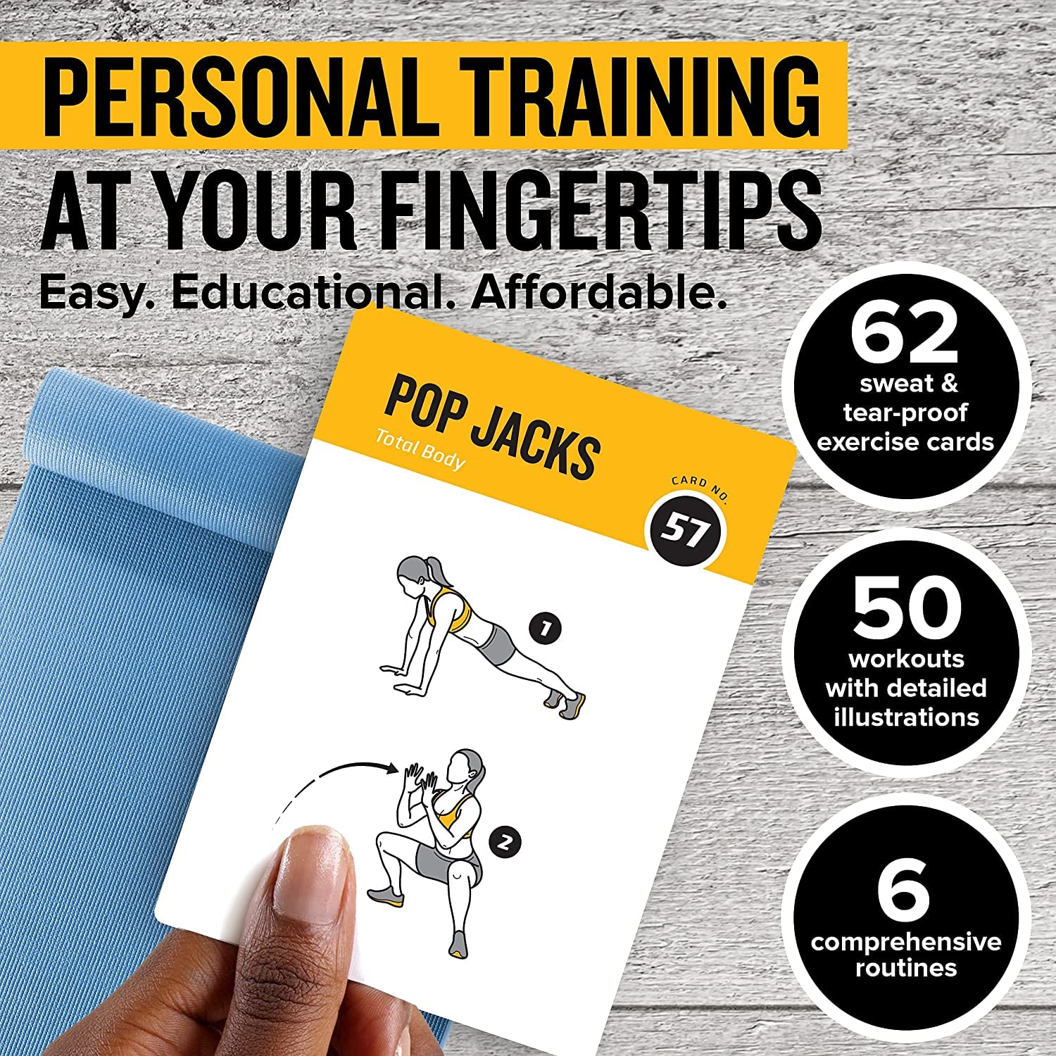 Newme Fitness  Bodyweight Workout Cards, Instructional Fitness Deck For Women & Men, Beginner Fitness Guide To Training Exercise