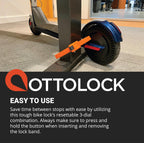 Ottolock Combination Bike Lock | Lightweight, Compact & Easy To Use | Theft Deterrent For Quick Stops | Cycling & E-Mobility (St