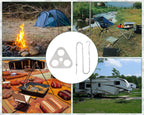 Ds. Distinctive Style Camping Tripod Board Turn Branches Into Stainless Steel Campfire Tripod With Adjustable Chain Camp Grill A