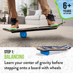 Flybar 3 in-1 Learn to Skate - Complete Skateboard for Beginners, Balance Board, Skateboard Accessories, Learn Skate Tricks Fast