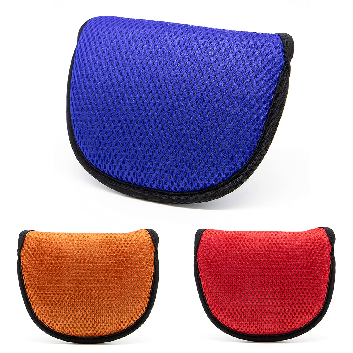 Golf Putter Cover,Mallet Putter Headcover Mesh Golf Putter Head Cover Golf Head Covers With Magic Tape For Heel Shaft Rh Lh Fits