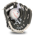 Franklin Sports Mlb Youth Teeball Glove + Foam Ball Set - Kids Oakland Athletics Baseball + Teeball Mitt And Ball - Perfect Firs