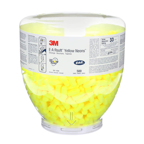 3M OCS1140 Ear Soft Yellow Neons Earplugs Refill (Case of 500)