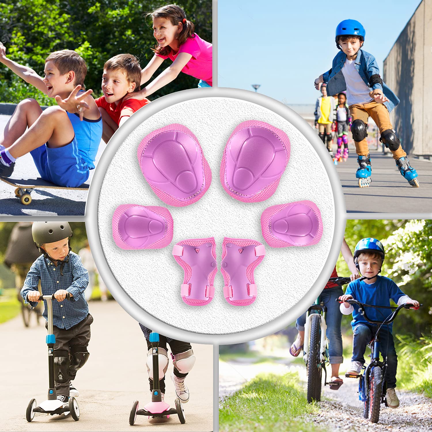 Cke Knee Pads For Kids Kneepads And Elbow Pads Toddler Protective Gear Set Kids Elbow Pads And Knee Pads For Girls Boys With Wri
