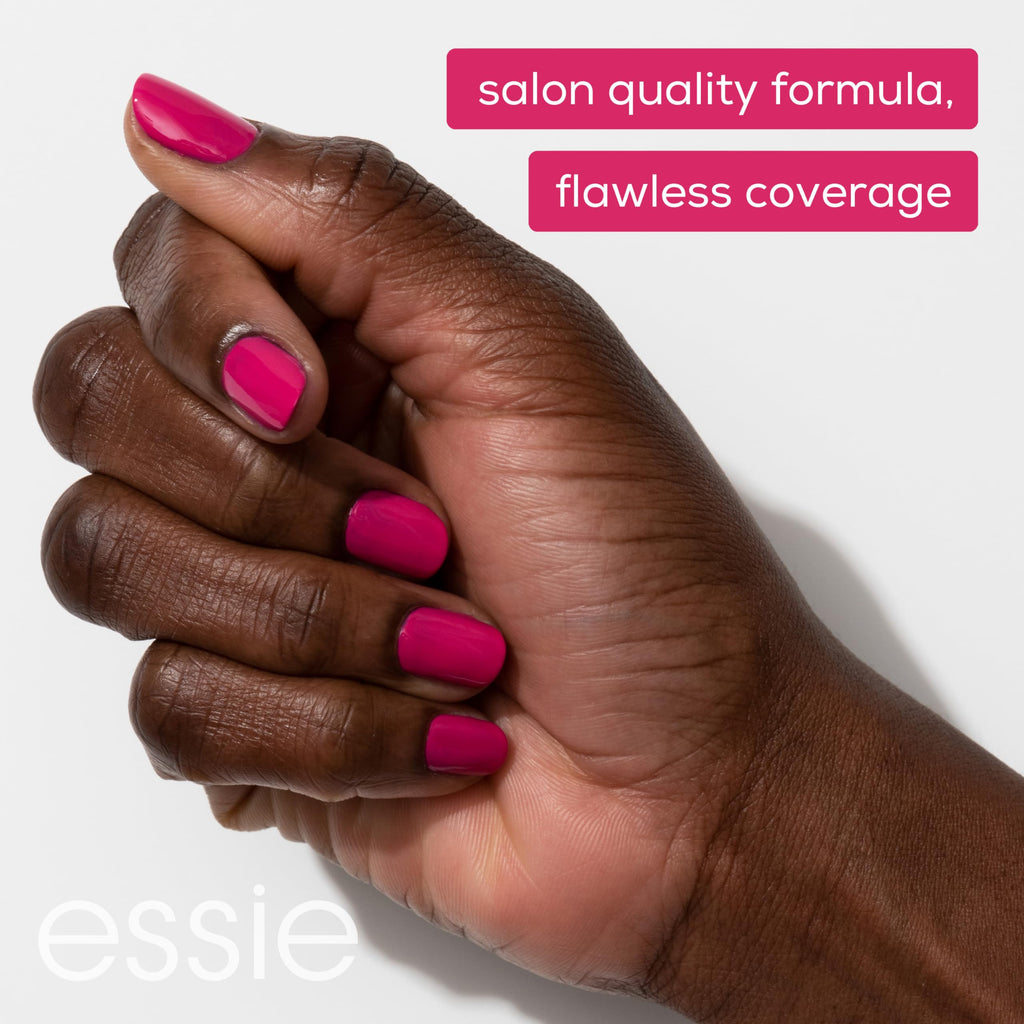 Essie Nail Polish, Salon-Quality, 8-Free Vegan, Rosy Pink, Throw In The Towel, 046 Fl Oz