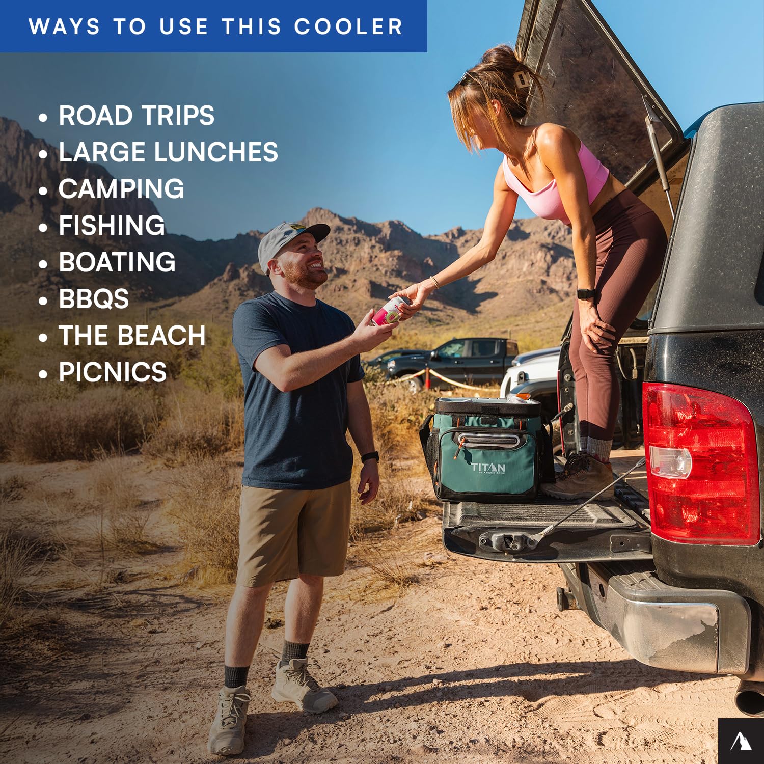 Titan by Arctic Zone 16 Can Zipperless Soft Cooler with HardBody Liner, Seagrass