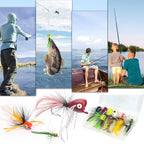 Ansnbo 12 Pcs Fly Fishing Popper Flies, Fly Popper Lures Bass Panfish Bluegill Crappie Popping Bug Sunfish Trout Salmon Poppers
