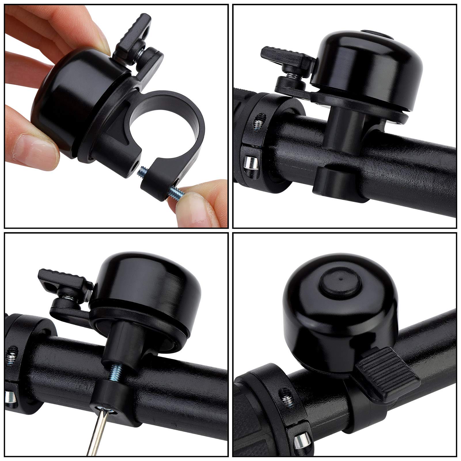 Paliston Bike Bell Bicycle Bell Crisp Sound For Adults Kids Boys Girls Black  Pink
