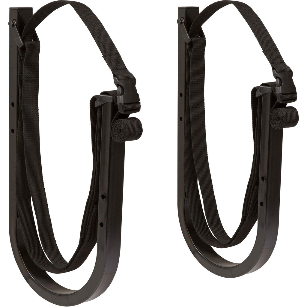 Suspenz Sup Wall Storage Rack, Stand Up Paddle Board And Surfboard Holder/Hook With Safety Straps, Black (12-0105)