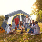 Hikergarden 8 Person Camping Tent - Portable Family Cabin Tent For Camp, Windproof Fabric Camp Tent Outdoor For Hiking, Backpack
