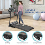 Merax Folding Electric Treadmill With Incline 2.5Hp Energy Saving 12 Preset Programs Running Walking Jogging Machine For Home Of