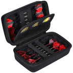 Co2Crea Hard Case Compatible With Steel Tip Or Soft Tip Darts, Holds 12 Darts And Extra Accessories, Built-In Storage Tubes And 