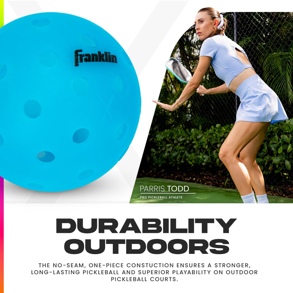 Franklin Sports Neon X-40 Outdoor Pickleballs - Usa Pickleball (Usapa) Official Pickleball Balls - Regulation Size Outdoor Court