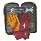 Bruce Bolt Original Series Long Cuff Maroon Batting Glove - Maroon Xxlarge