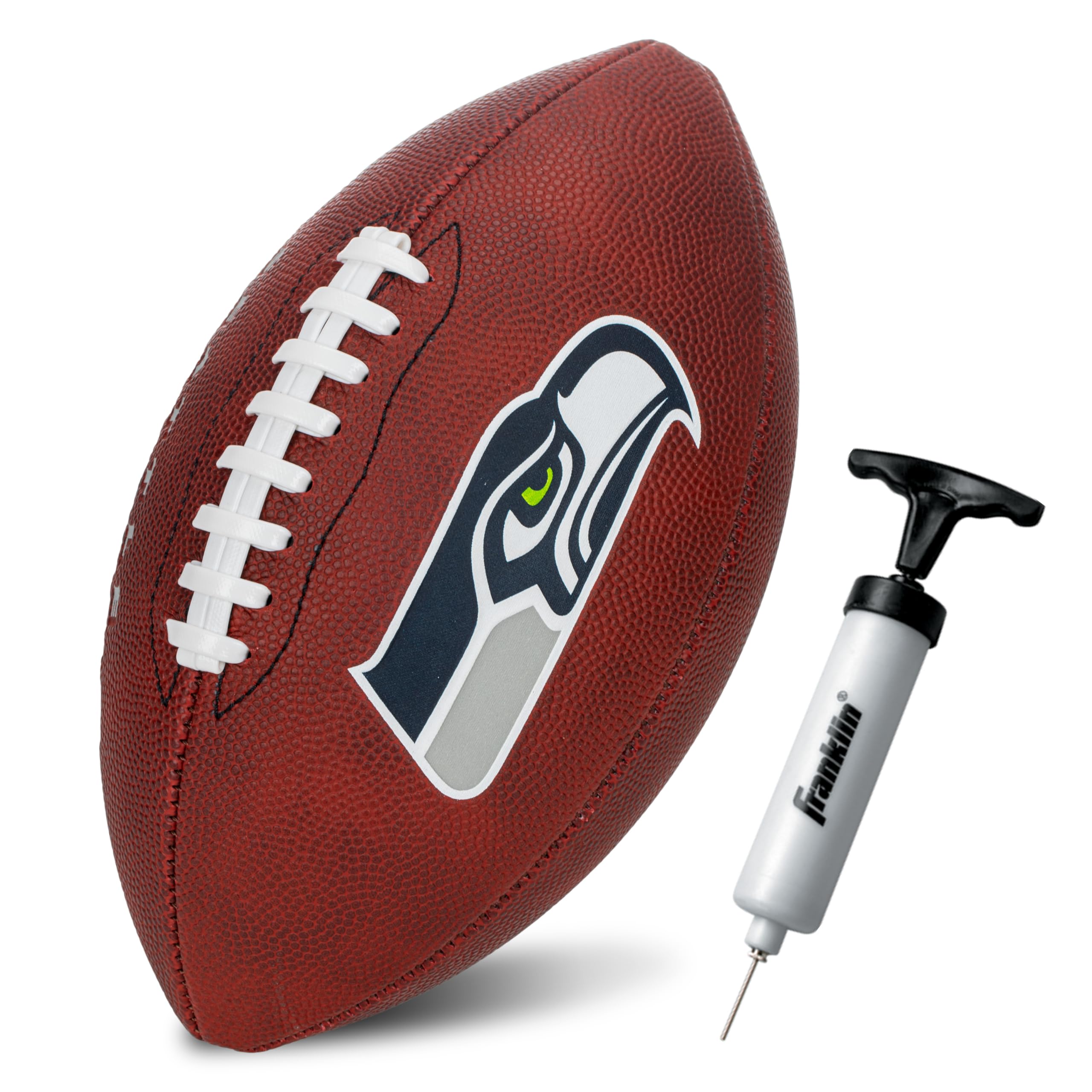 Franklin Sports Nfl Seattle Seahawks Football - Youth Junior Size Football For Kids - Official Nfl Team Logo + Colors Youth Ball