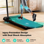 MoonFox Walking Pad Treadmill, 3 in 1 Under Desk Treadmill for Home Office w/2.5HP Motor/4.0MPH/45dB, Walking Pad w/Safety Handl