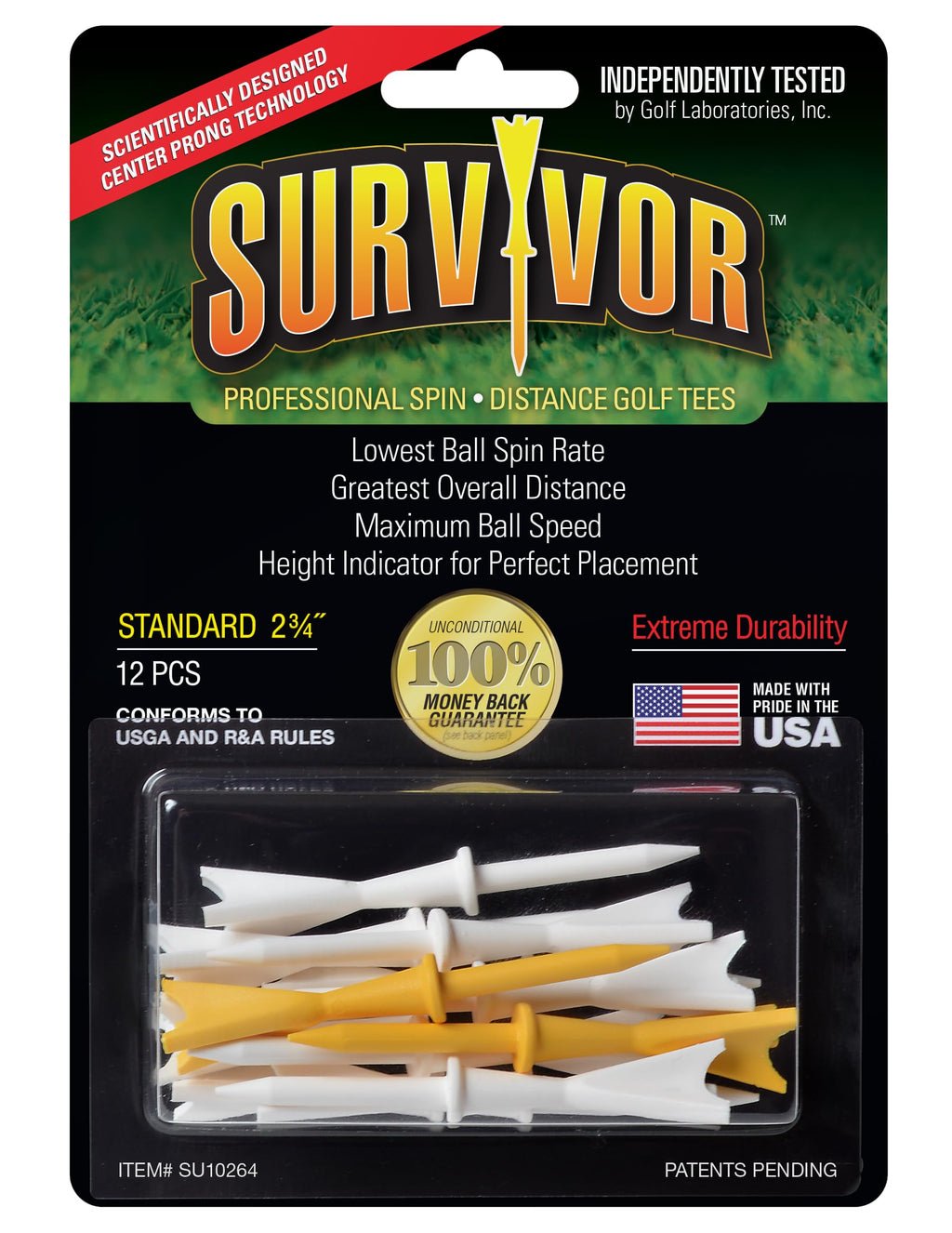 Greenkeepers Survivor Golf Standard Tee, 2 3/4''