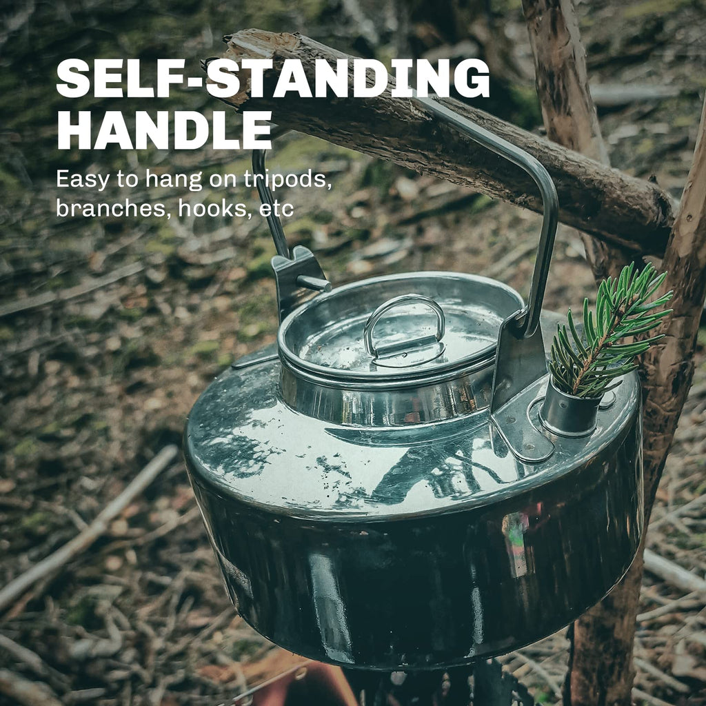 Fire-Maple Antarcti Portable 1 Liter Lightweight Stainless Steel Camping Kettle | Durable And Portable Camp Tea Pot | Ideal For