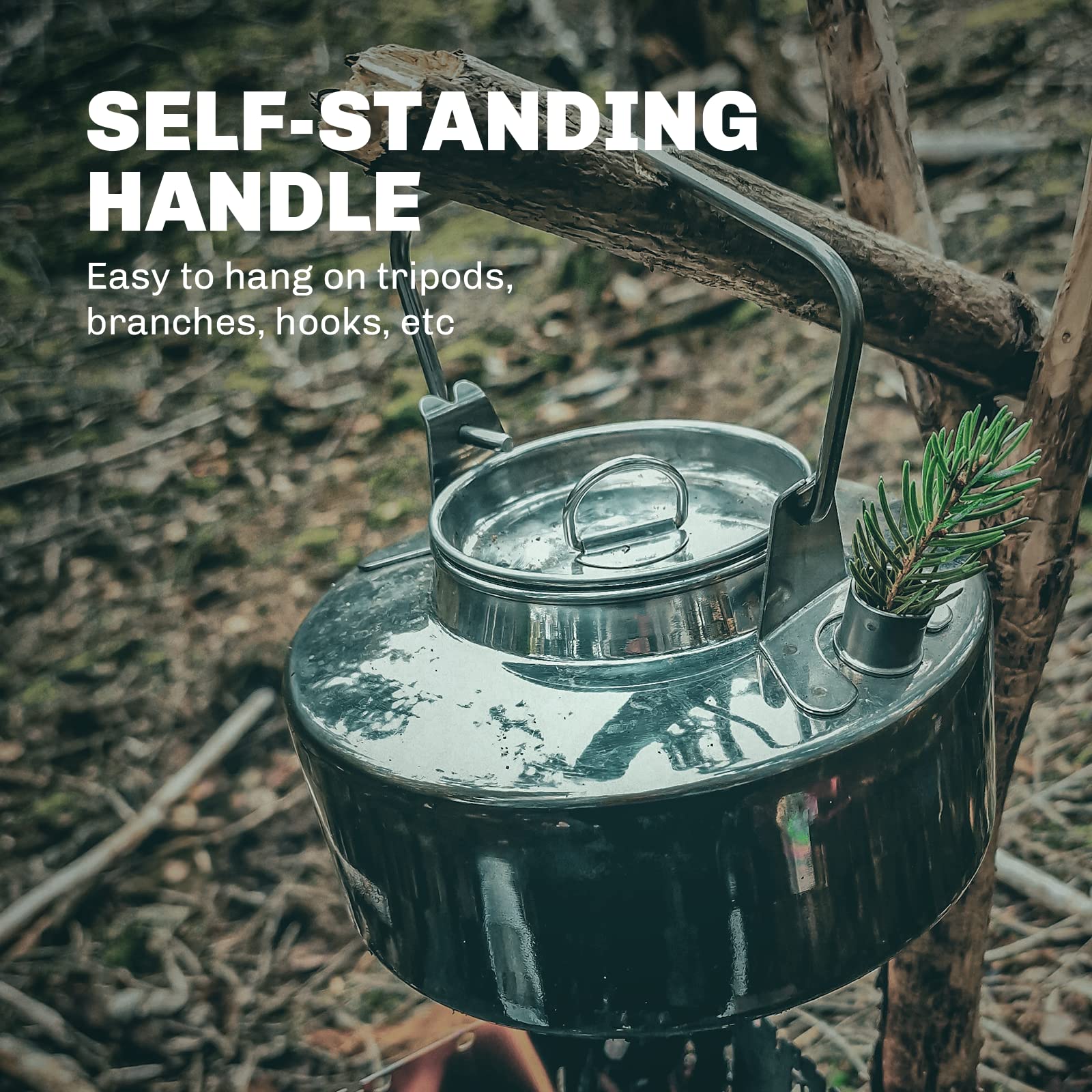 Fire-Maple Antarcti Portable 1 Liter Lightweight Stainless Steel Camping Kettle | Durable And Portable Camp Tea Pot | Ideal For