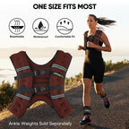 APEXUP 15lbs Weighted Vest Men Women, Weight Vest for Women Workout Equipment for Strength Training Running (Claret)