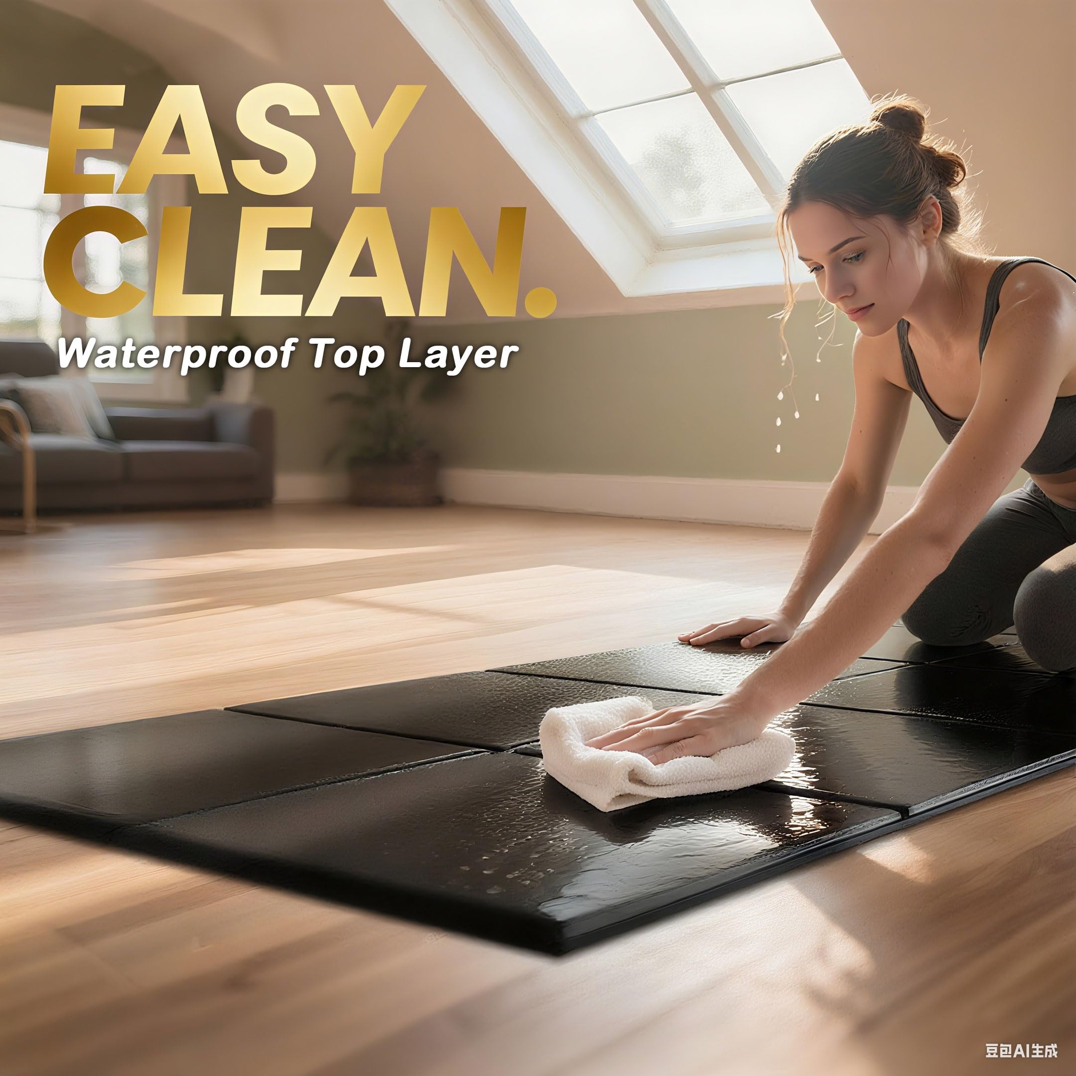 Foldable Treadmill Walking Pad Mat For Carpet Floors,67 X 30 6Mm Thick Treadmill Mat For Hardwood Floor,Indoor Exercise Stationa