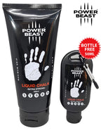 Power Beast Liquid Chalk, 2 Bottles Combo Of 200 + 50 Ml, Liquid Sports Chalk, Free Professional Hand Grip For Gym, Weightliftin