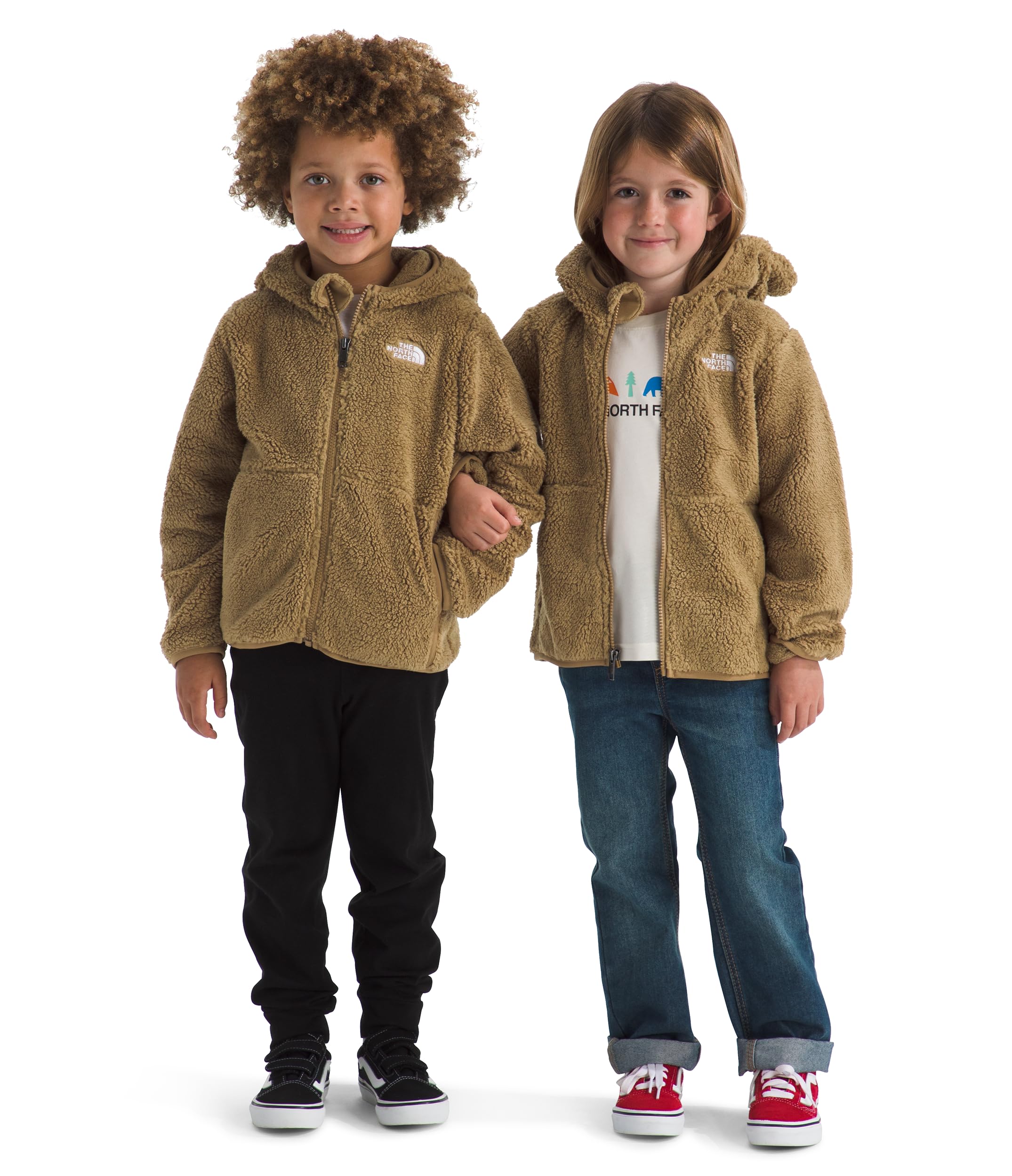The North Face Kids Campshire Full Zip Hoodie | Cozy Fleece Winter Jacket for Boys & Girls, Open Hand Pockets & Attached Hood w