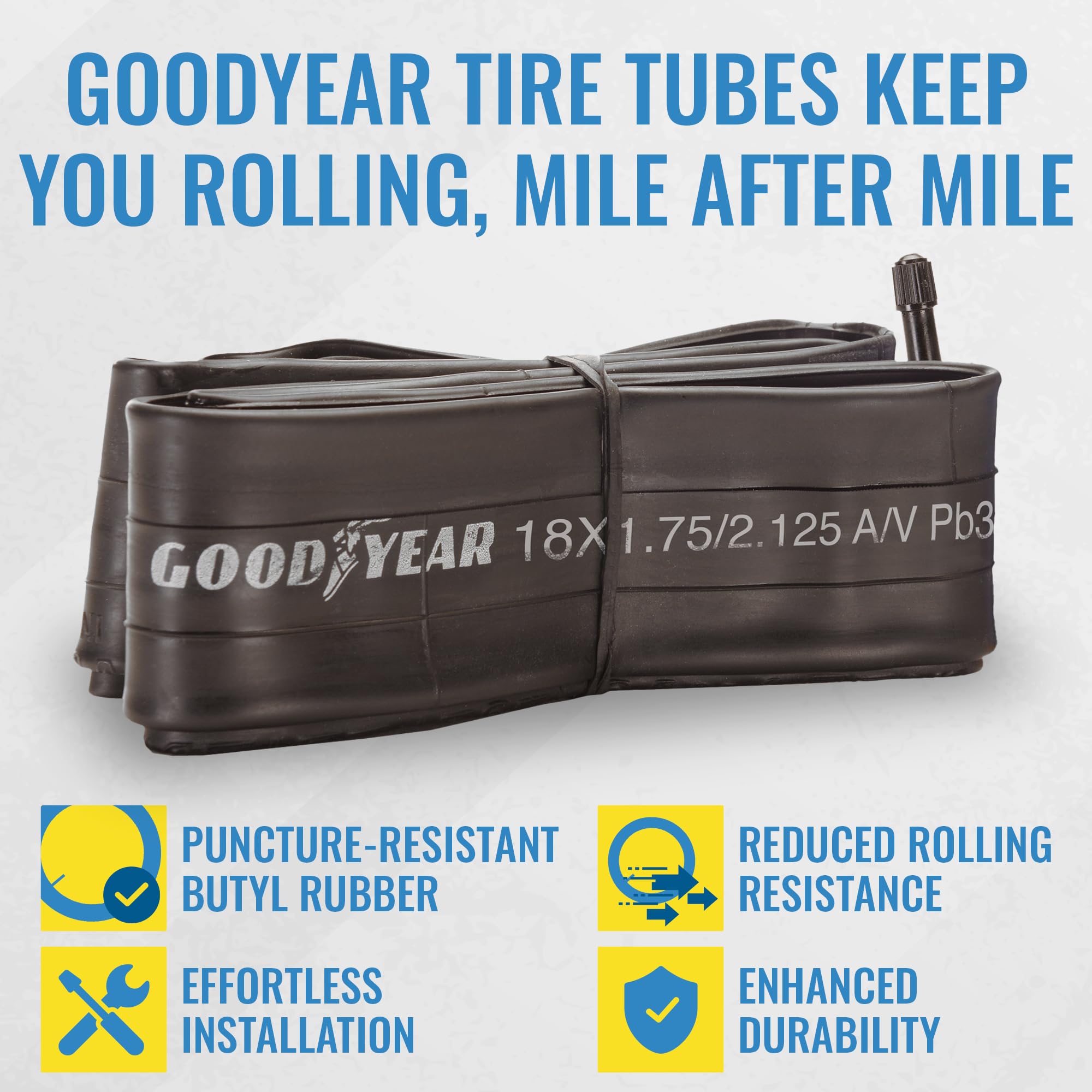 Goodyear Bicycle Tube, 18 X 1.75/2.125