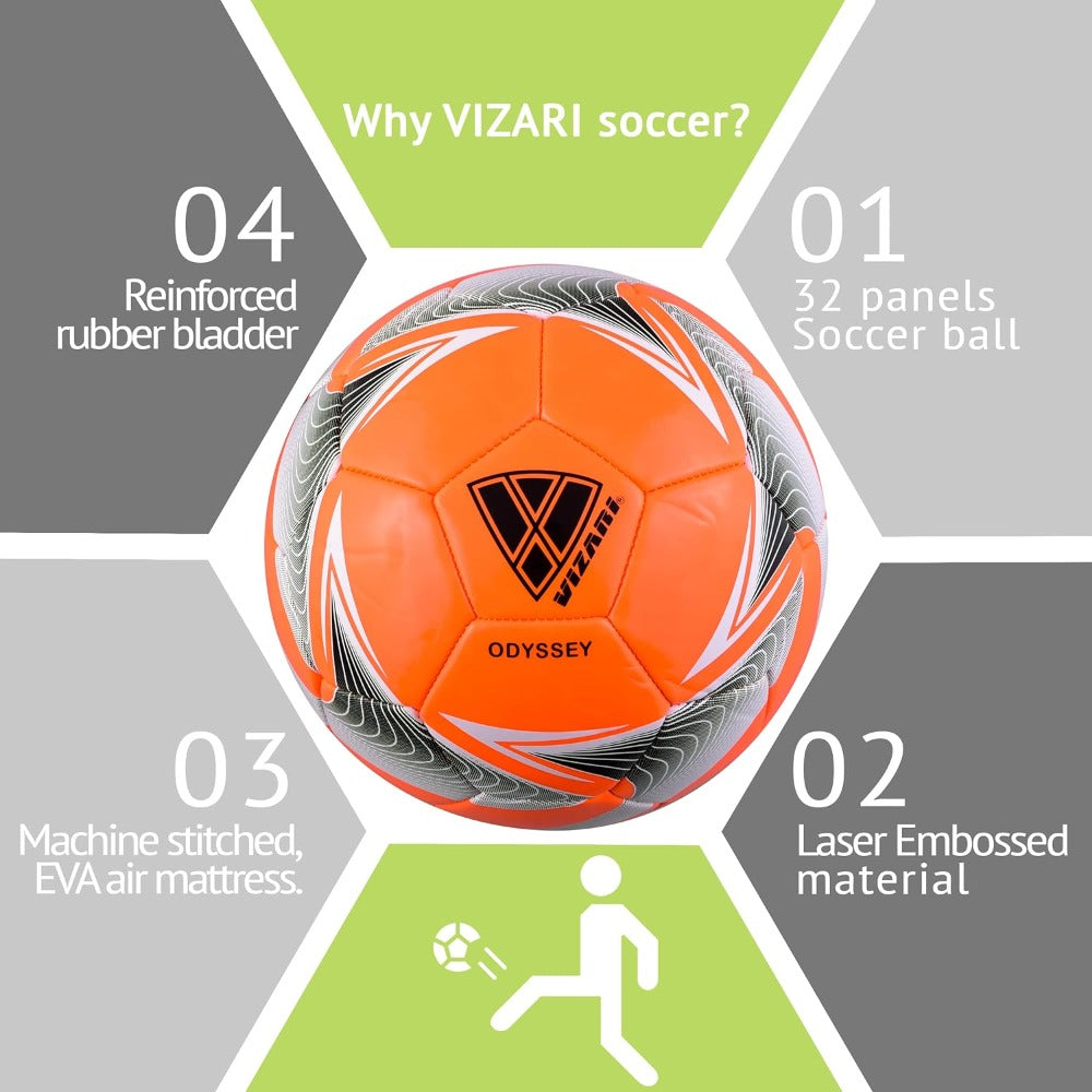 Vizari Sport USA Odyssey Soccer Ball – Orange