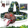 Nitigo Dinosaur Headlamp for Kids Flashlight Rechargeable Led Headlights Roar & Silent Mode, T-Rex Dinosaur Toys, Camping Gear, 