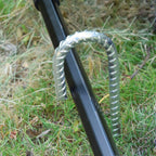 Ok5Star 12 Pack 12'' Galvanized Rebar Stakes Heavy Duty J Hook Ground Anchors, Curved Steel Tent Stakes Anti Rust Steel Ground S