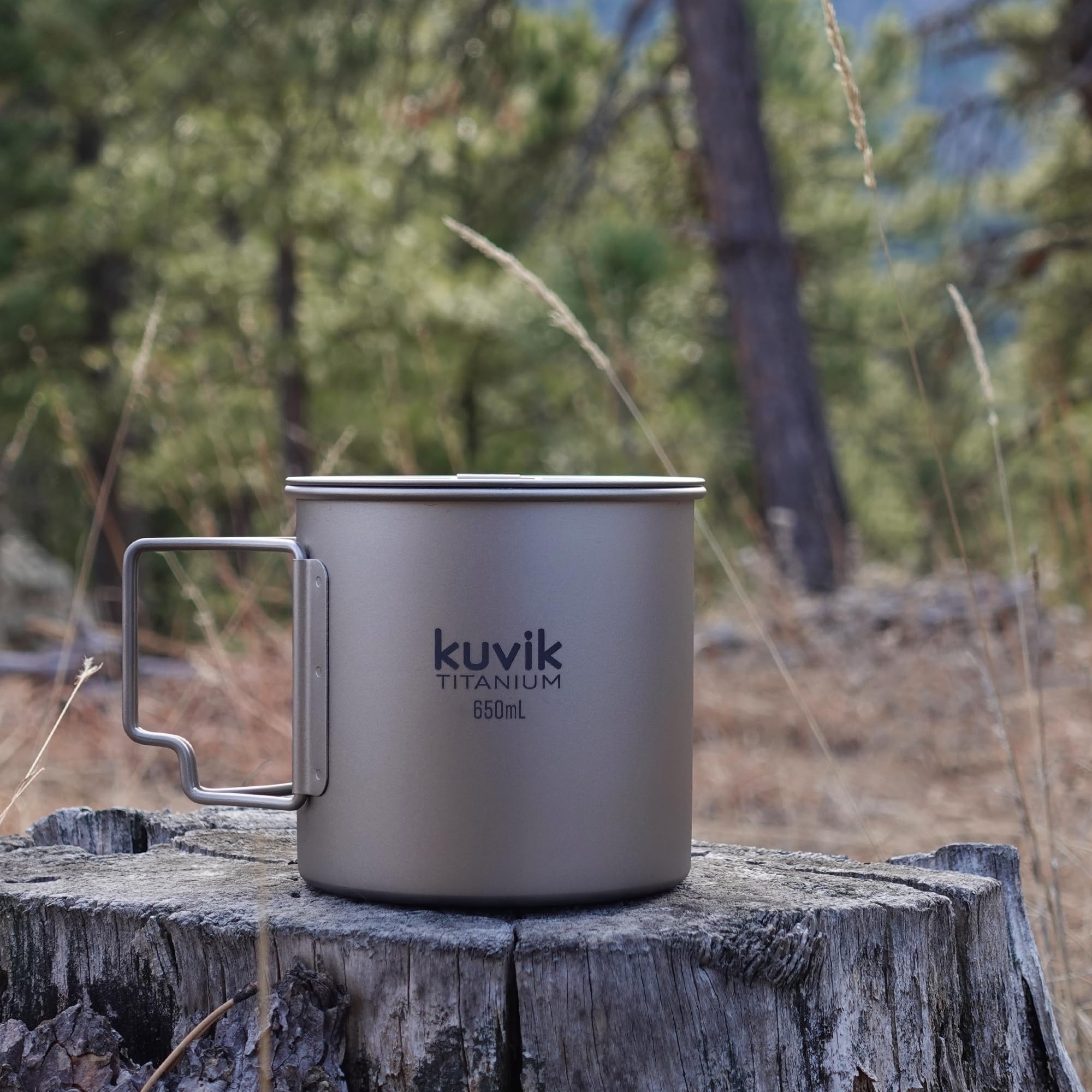 Kuvik 650Ml Titanium Pot - Ultralight And Compact Pot For Backpacking, Camping, And Survival