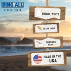Ding All Q-Cell Filler- 12 Oz. Bag (1.3 Cups By Volume) For Surfboard Ding Repairs, Boat And Fiberglass Repairs