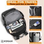 ZOMAKE Lightweight Packable Backpack 30L, Foldable Hiking Backpacks Water Resistant Compact Folding Daypack for Travel(Pure Blac