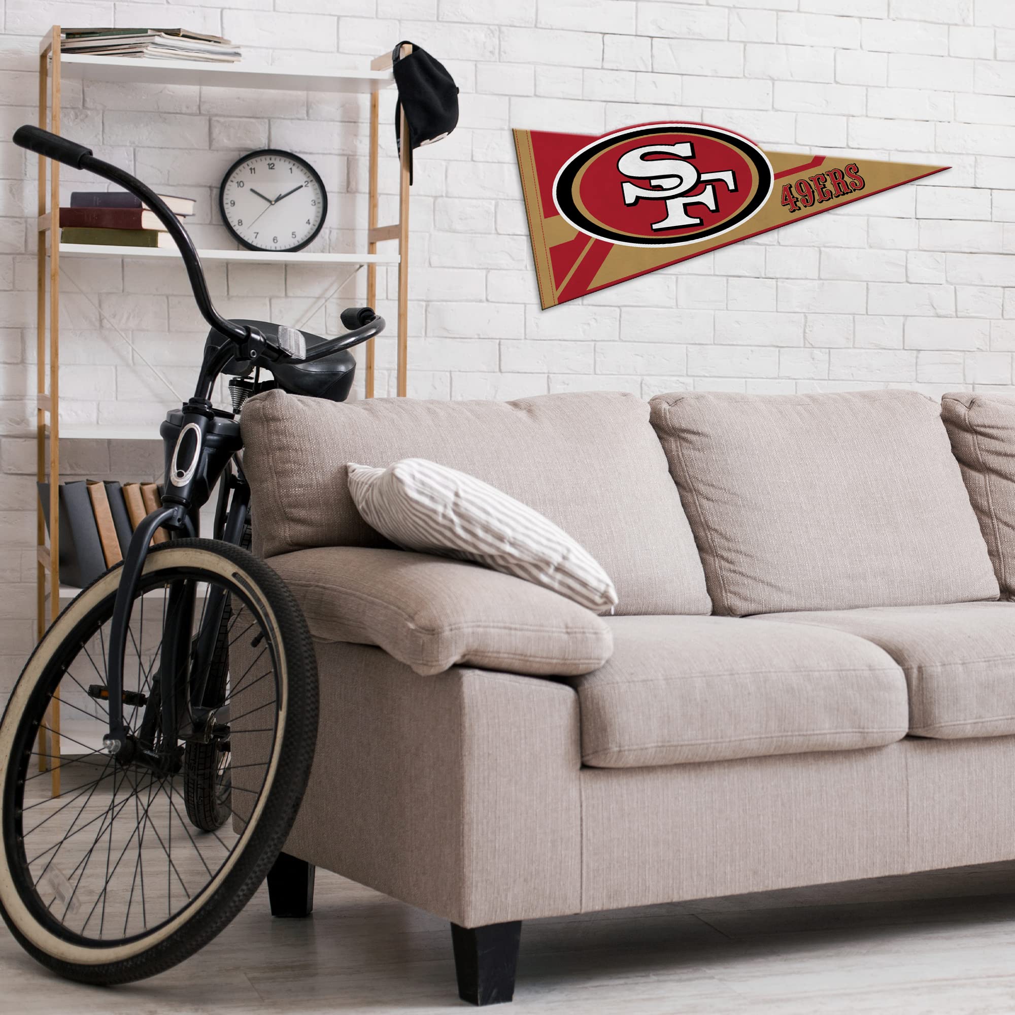Rico Industries Nfl Football San Francisco 49Ers Soft Felt Pennant - Ez To Hang - Home D  Cor (Game Room, Man Cave, Bed Room)